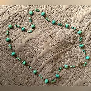 Vintage turquoise bead necklace